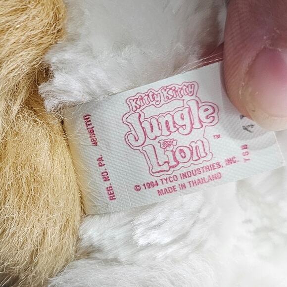 Tyco 1994 Kitty Kitty Jungle Lion Plush Stuffed Animal Purring Rattle Sound - Picture 9 of 9
